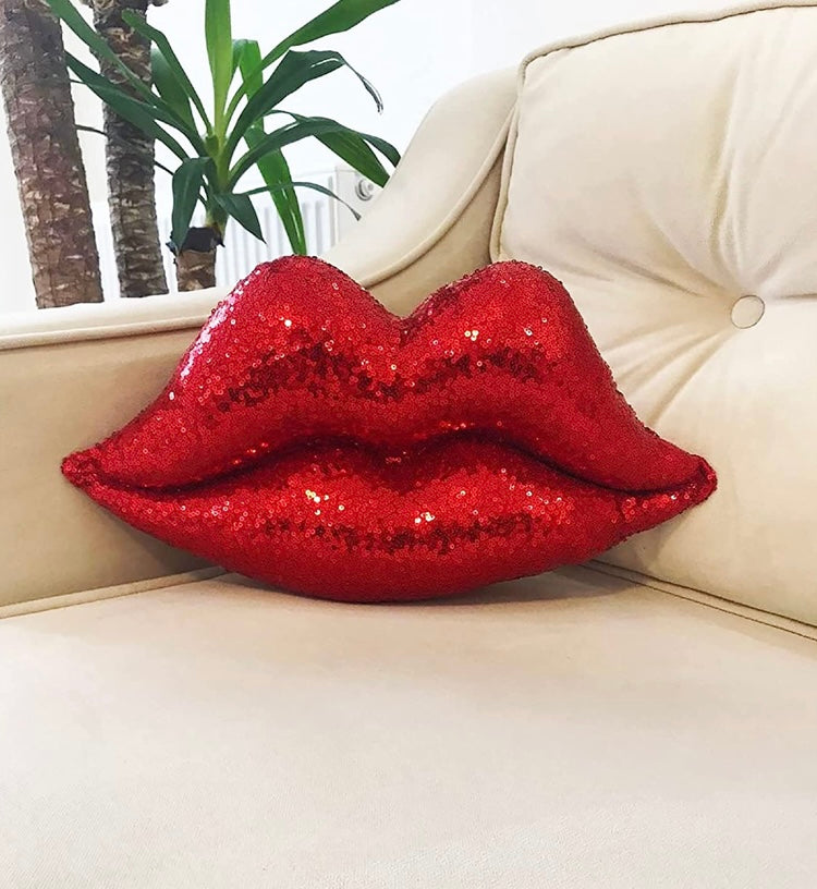Sequin Lips Pillow