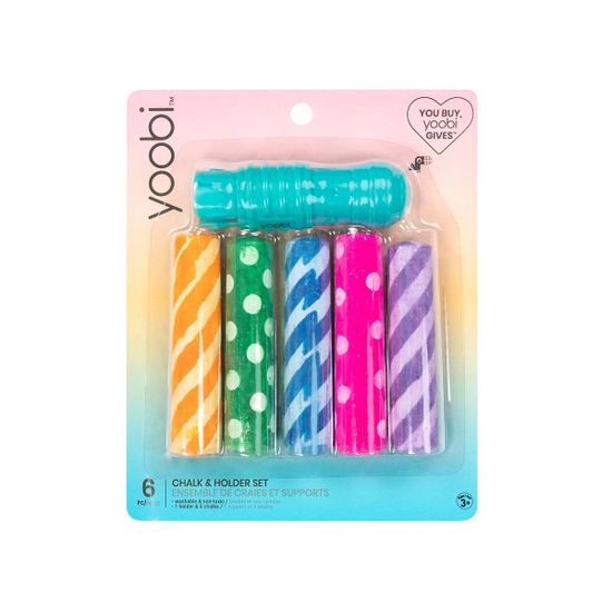 Yoobi Chalk Set 6pc With Holder